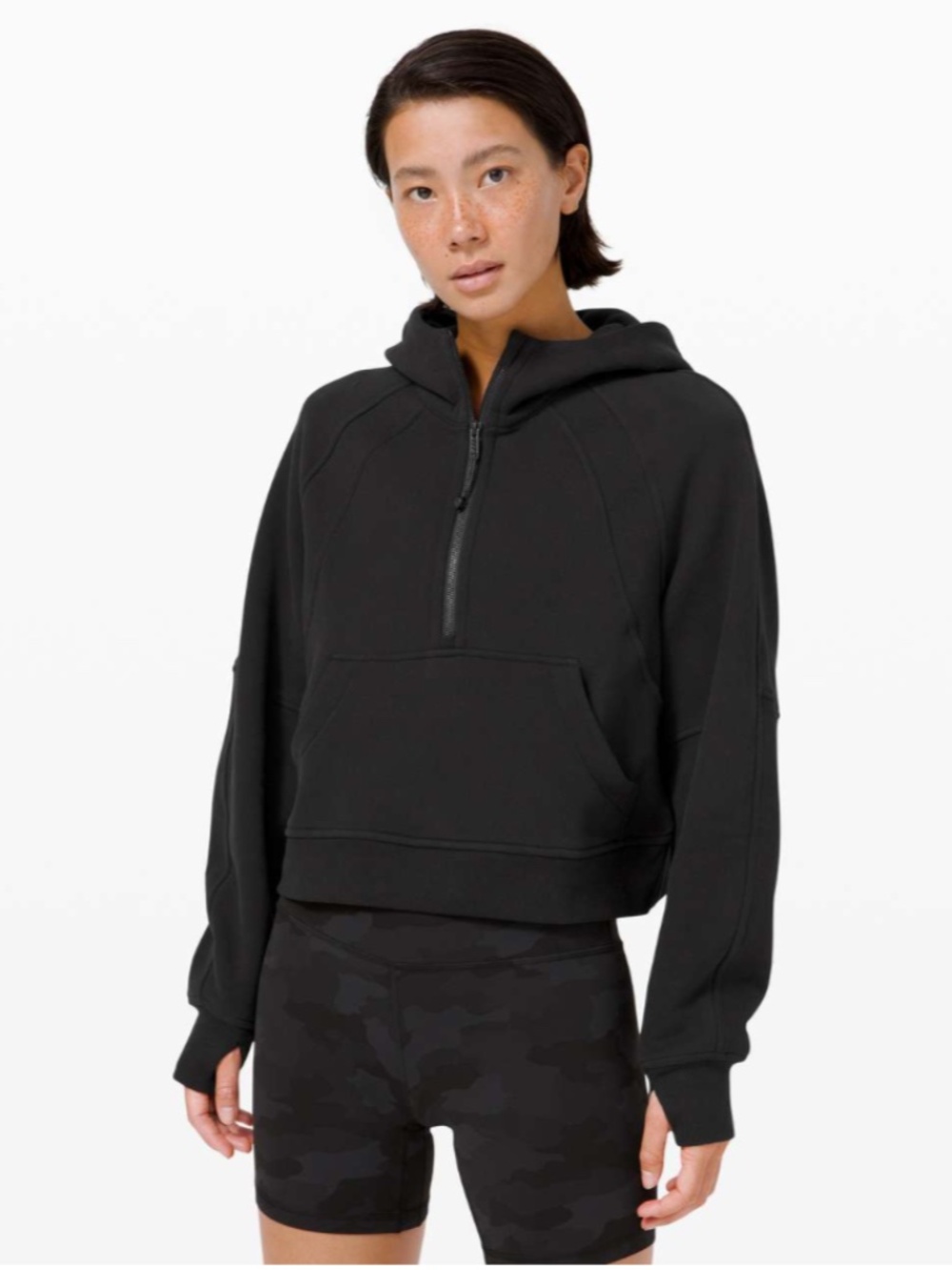 Lululemon Scuba Oversized 1/2 Zip Hoodie Black